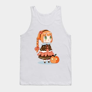 Mayu Chibi Halloween Pumpkin Girl Tank Top